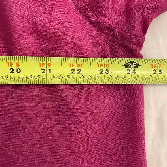 Hickey Freeman Fuschia Pink Linen Button Down Shirt Mens Size Large Casual - Picture 4 of 9